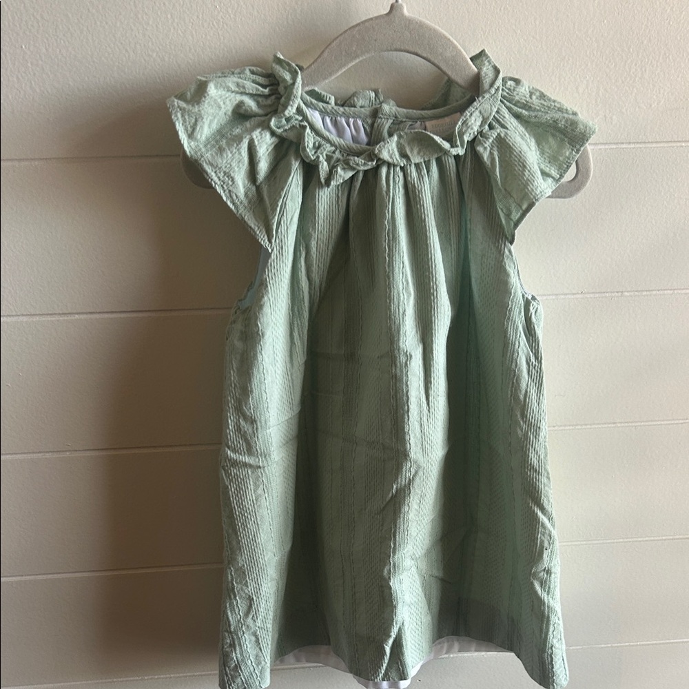 Edgehill Collection Light Green Ruffled Dress